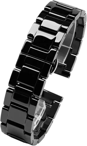 man Ceramic Bracelet stainless overprint dual steel combination watchband 12 14 15 16 18 20 22mm strap fashion watch wristwatch band For women 