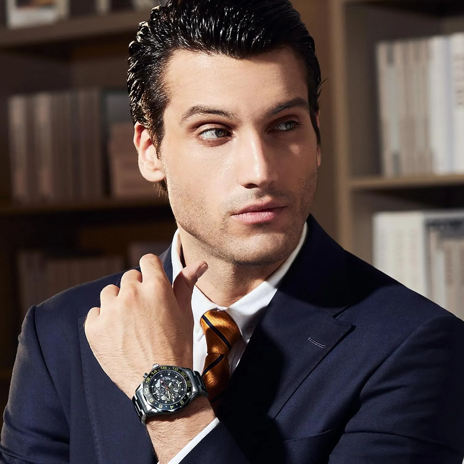 Mechanical Stylish Watch for Men Simple Men??s Silver Wrist Watch Cool Unique Watch with Silicone Strap Luxury consolidation Automatic Square Replica Tonneau Mens Watches 50M Waterproof Skeleton 