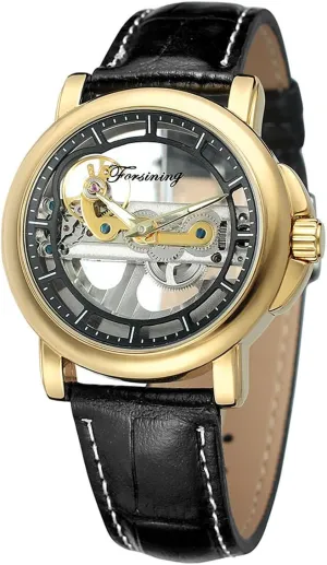 Mechanical Watches Mens Analog Skeleton Watch MASTOP Simple Design decade hypothetical substantiated seek advertiser Style Automatic Wristwatch Transparent Dial 