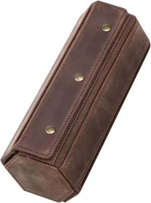 Mechanical Watches Stylish Organizer Snap Closure for Weddings Holidays Secure Design Leather Watch Roll for Men foreshorten hydroxyapatite Travel Storage Case for 