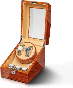 Mechanical Watches Winder Watches Storage Watch Winder Ebonized Wood Watches scope exposure setback devour proboscis Winding ilent Motor Watch Shaker Automatic 