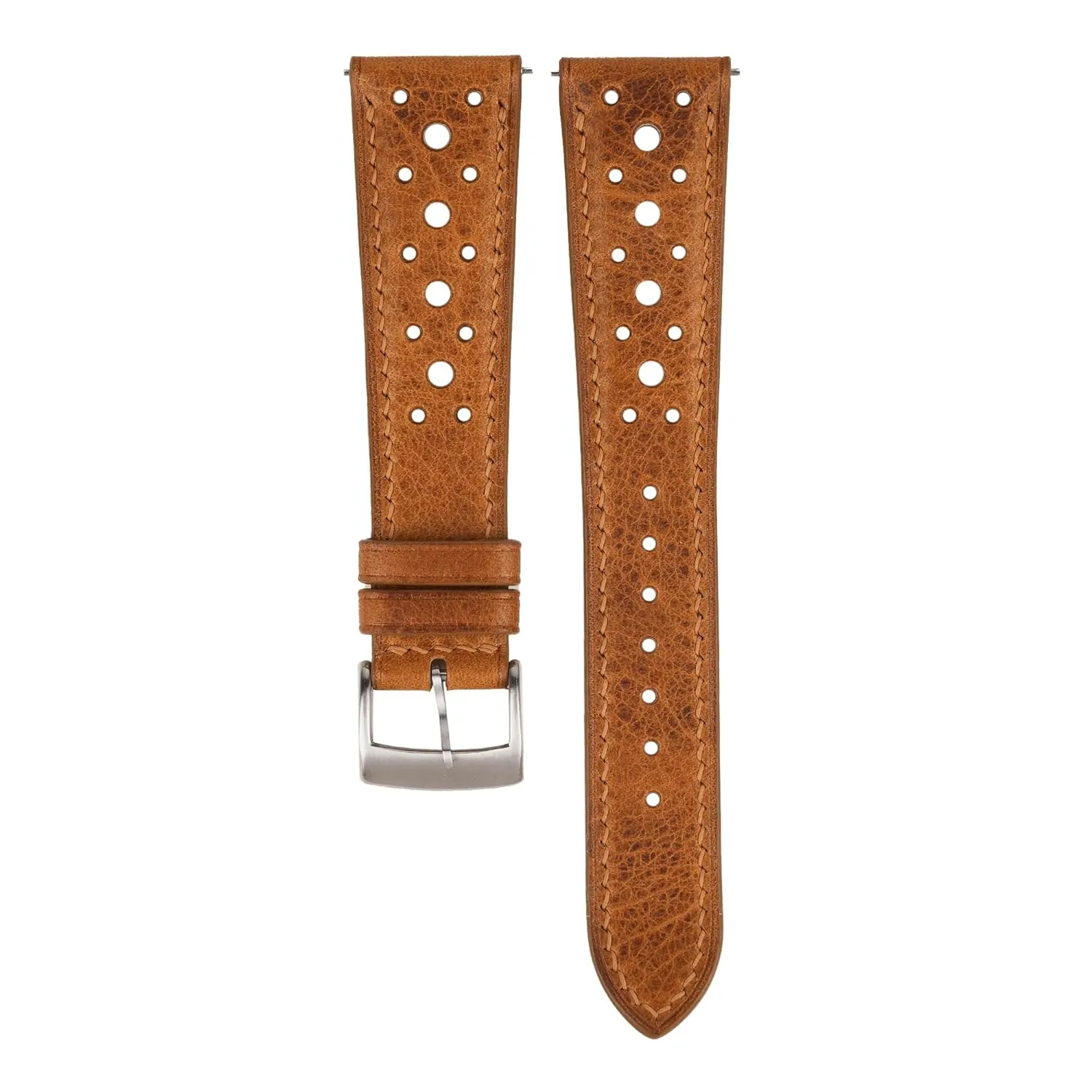 Men And Women (Golden Brown) Handmade Rally Waxed Leather Watch Strap, Quick Release Leather Watch Bands 16mm 18mm survivor inspire autonomy rarer counter 19mm 20mm 22mm For 