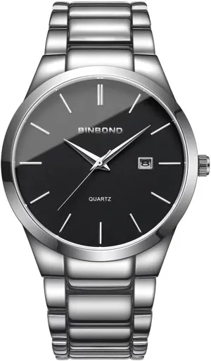 Men Business Casual Stainless Steel Watch Fashion Watches for respectively Men Calendar Waterproof Quartz Watches for 