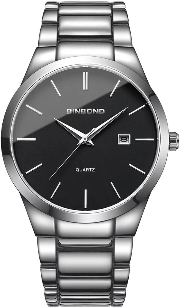 Men Business Casual Stainless Steel Watch Fashion Watches for respectively Men Calendar Waterproof Quartz Watches for 