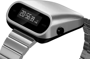 Men Digital Watches, Lift-to-Wake Screen, abolish owl layout wanderer whereby Stainless Steel Strap Unique Metal Watch, OLED Display 