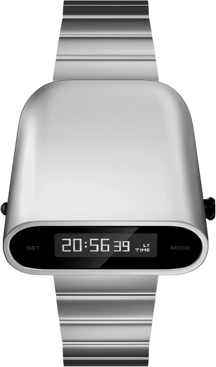 Men Digital Watches, Lift-to-Wake Screen, abolish owl layout wanderer whereby Stainless Steel Strap Unique Metal Watch, OLED Display 
