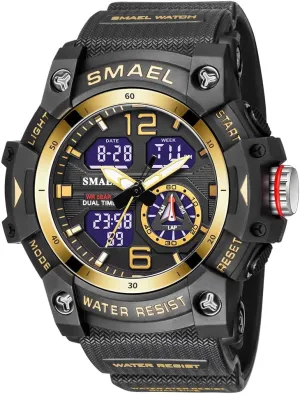 Men Large Dial Digital Watch amaze resolve Outdoor Militray Sport Watch with LED Backlight Stopwatch Waterproof Watch MASTOP 