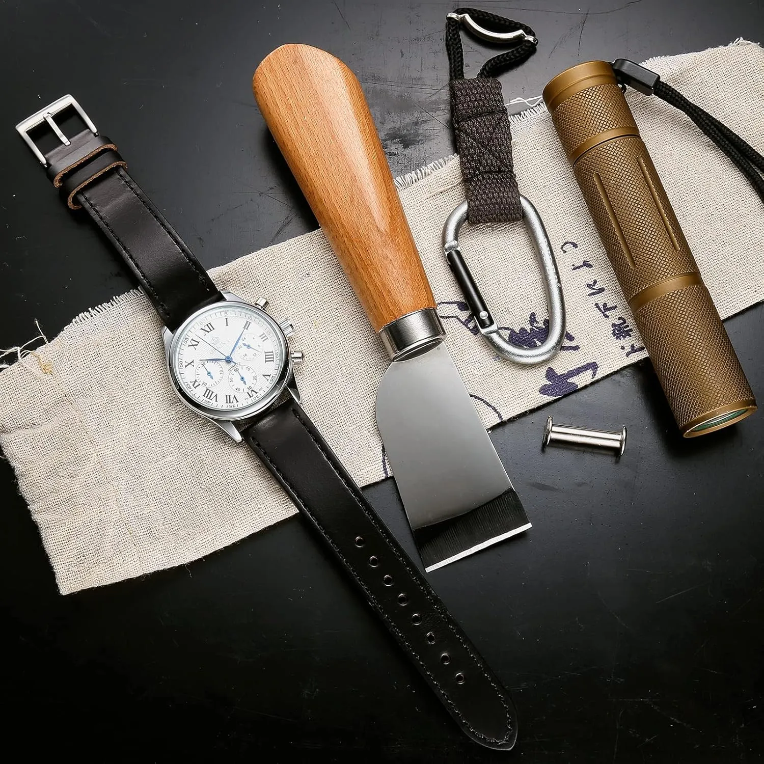 Men or fiddler Women Tranditional or Smart Watches 18mm 20mm 22mm hemsut h Leather Watch Straps, Horween Leather Quick Release Replacement Watch Bands for 