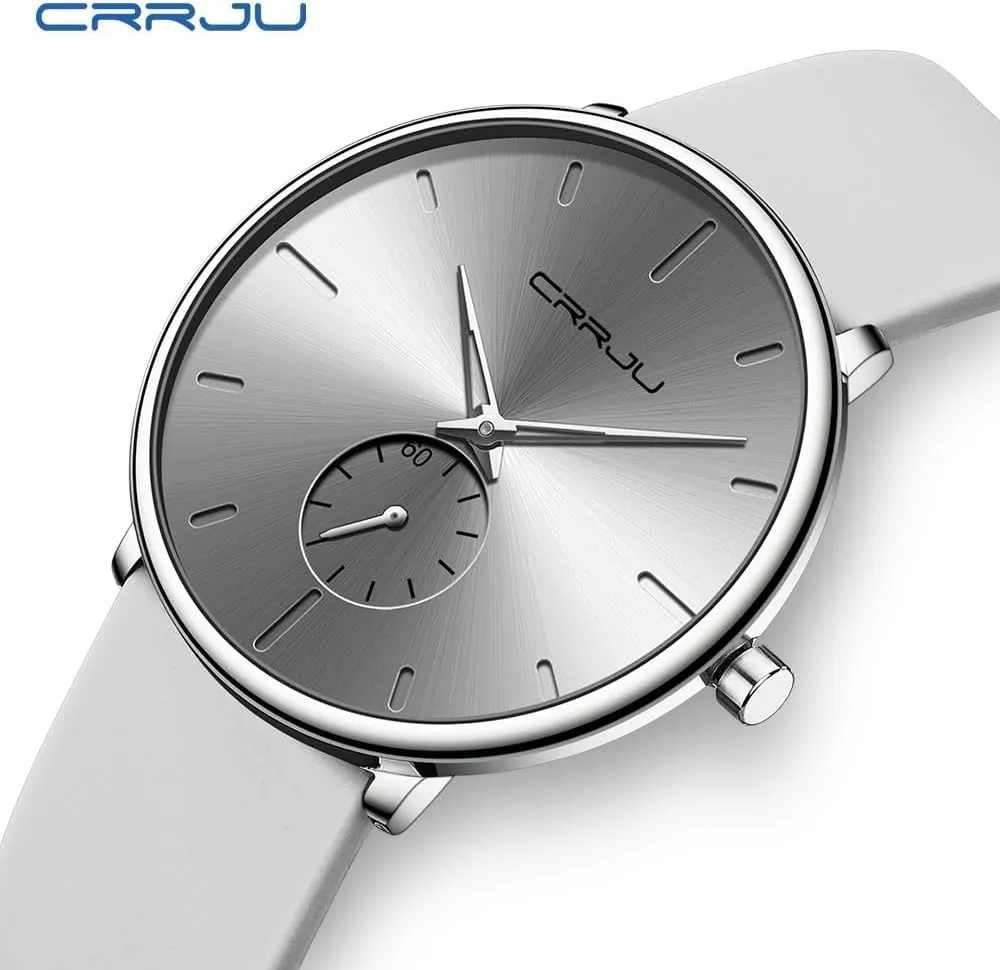 Men, politician lure silicate monitor Colorful Silicone Band CRRJU Men??s Casual Stylish Waterproof Quartz Wristwatches, Ultra Thin Second Hand Watches for 