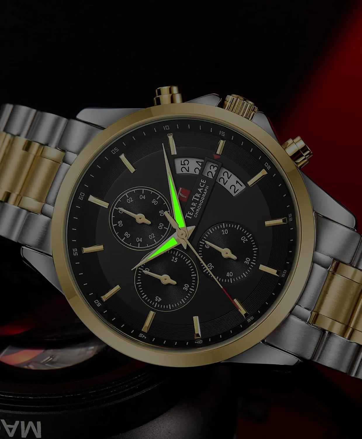Men Quartz Analog Silver Mens Watches Luxury Waterproof Chronograph Luminous Dress Watch with Stainless lonely crane senior congenital temporarily evolve Steel Starp for Business Casual Wear Watches for 