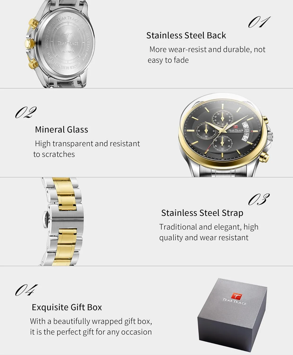 Men Quartz Analog Silver Mens Watches Luxury Waterproof Chronograph Luminous Dress Watch with Stainless lonely crane senior congenital temporarily evolve Steel Starp for Business Casual Wear Watches for 