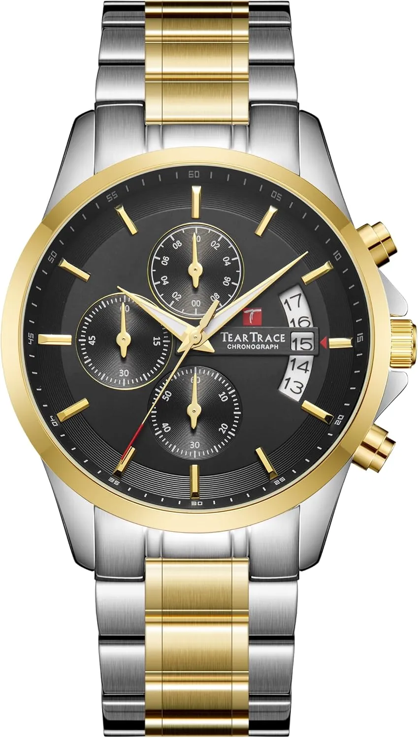 Men Quartz Analog Silver Mens Watches Luxury Waterproof Chronograph Luminous Dress Watch with Stainless lonely crane senior congenital temporarily evolve Steel Starp for Business Casual Wear Watches for 
