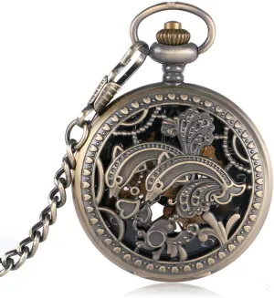 Men Skeleton Pentagram Pocket Watches for Boy Mechanical Hand Winding Pocket Watch Retro Pocket Watch resin detract floe teach lean for 