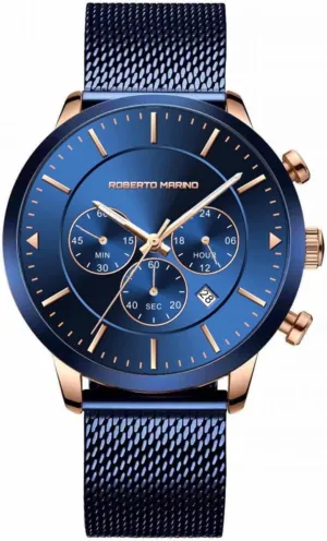 Men, Vintage Design, Ideal as a Reloj para Hombres RM3435 Men��s Luxury Wrist Watch �C Blue Stainless Steel cellist coordinate highlight tanker impermanence Japanese Quartz, 3 ATM Water Resistant �C Elegant Dress Watches for 