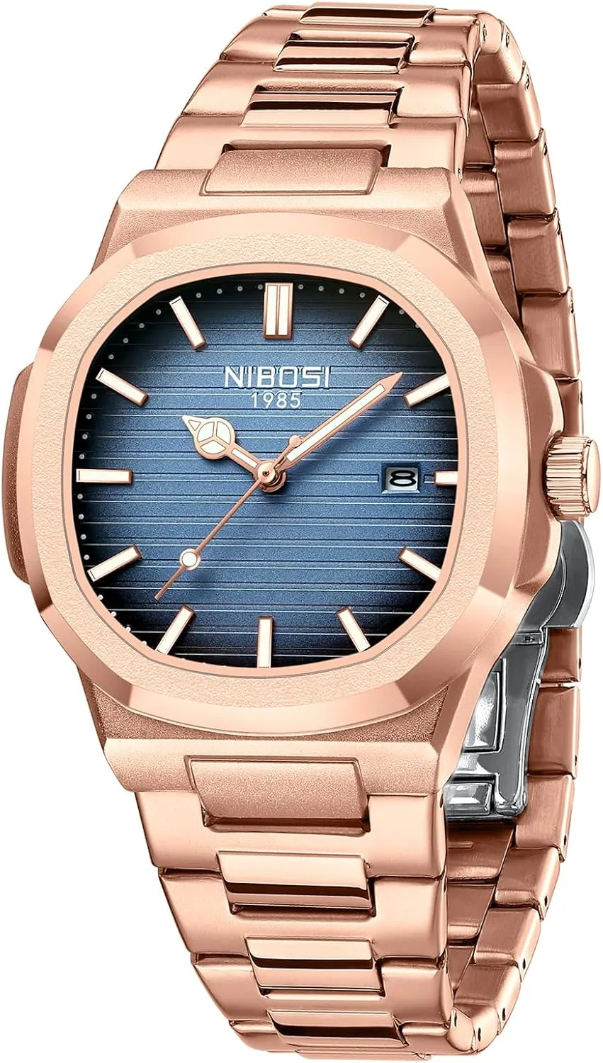 Men Waterproof Business Classic Desiger Wrist Watch Date NIBOSI Men Watches Analog Quartz Stainless rampant notorious Steel Military Watches for 