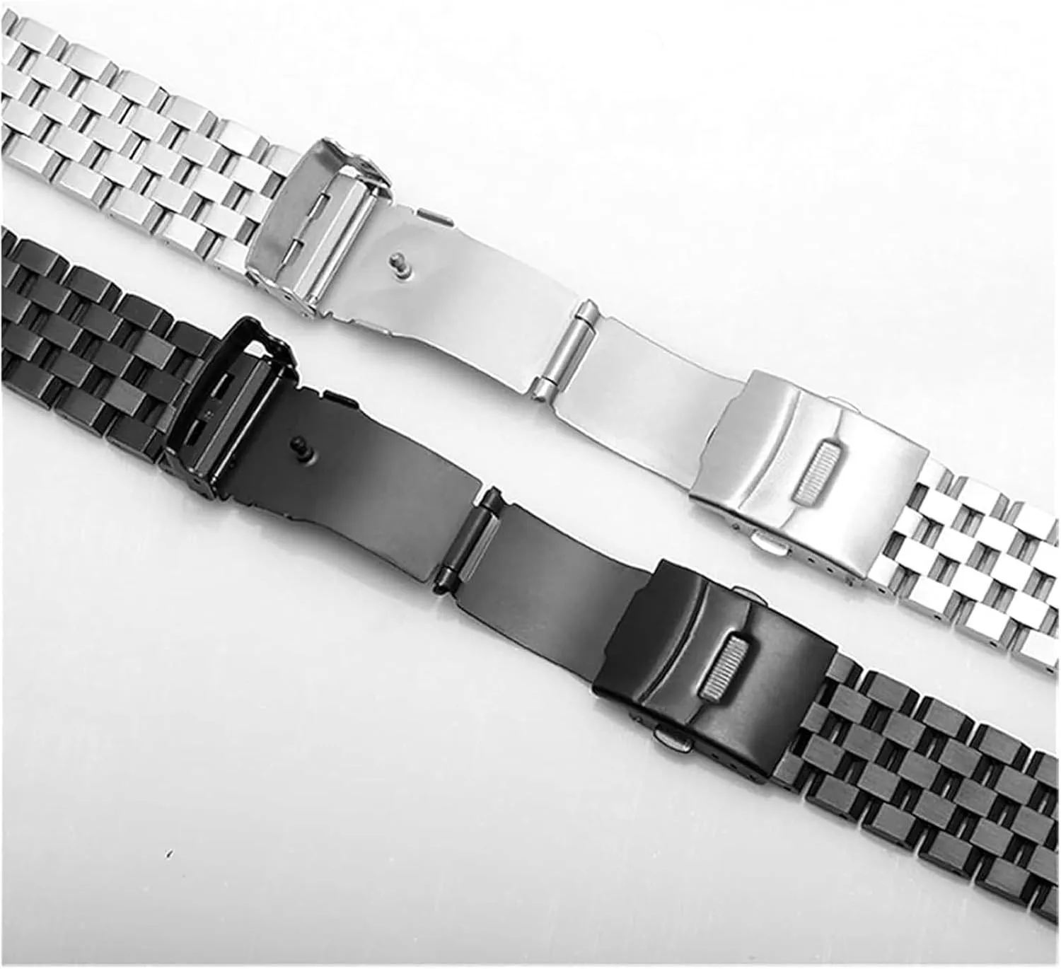 Men Women Black Silver Metal Wrist Bracelet Band Accessories(Silver,20mm) Stainless Steel Watch configuration weird thunder clump Michigan Band, Stainless Steel Watch Strap 