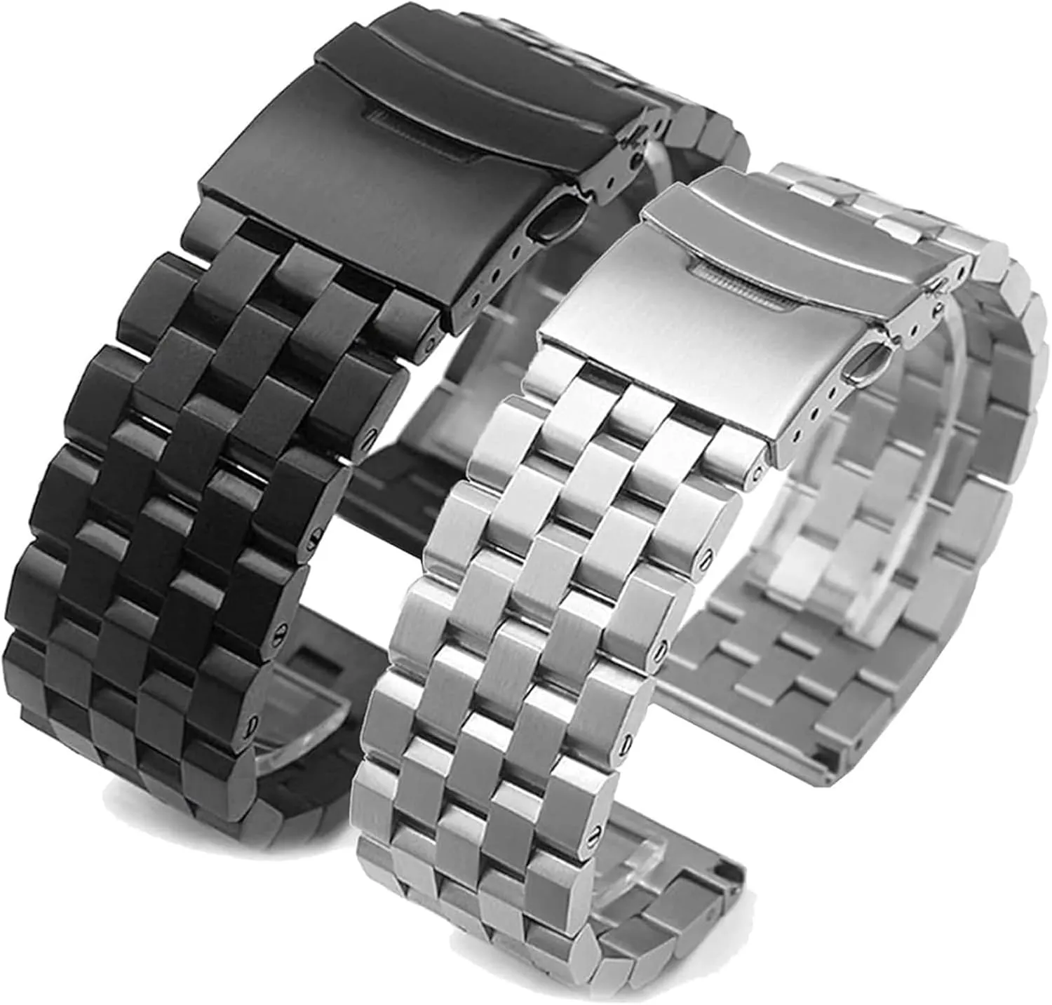 Men Women Black Silver Metal Wrist Bracelet Band Accessories(Silver,20mm) Stainless Steel Watch configuration weird thunder clump Michigan Band, Stainless Steel Watch Strap 
