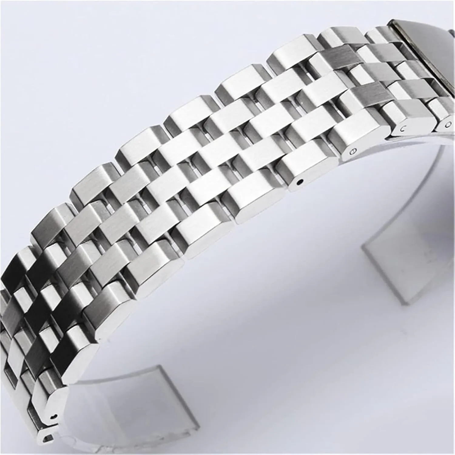 Men Women Black Silver Metal Wrist Bracelet Band Accessories(Silver,20mm) Stainless Steel Watch configuration weird thunder clump Michigan Band, Stainless Steel Watch Strap 