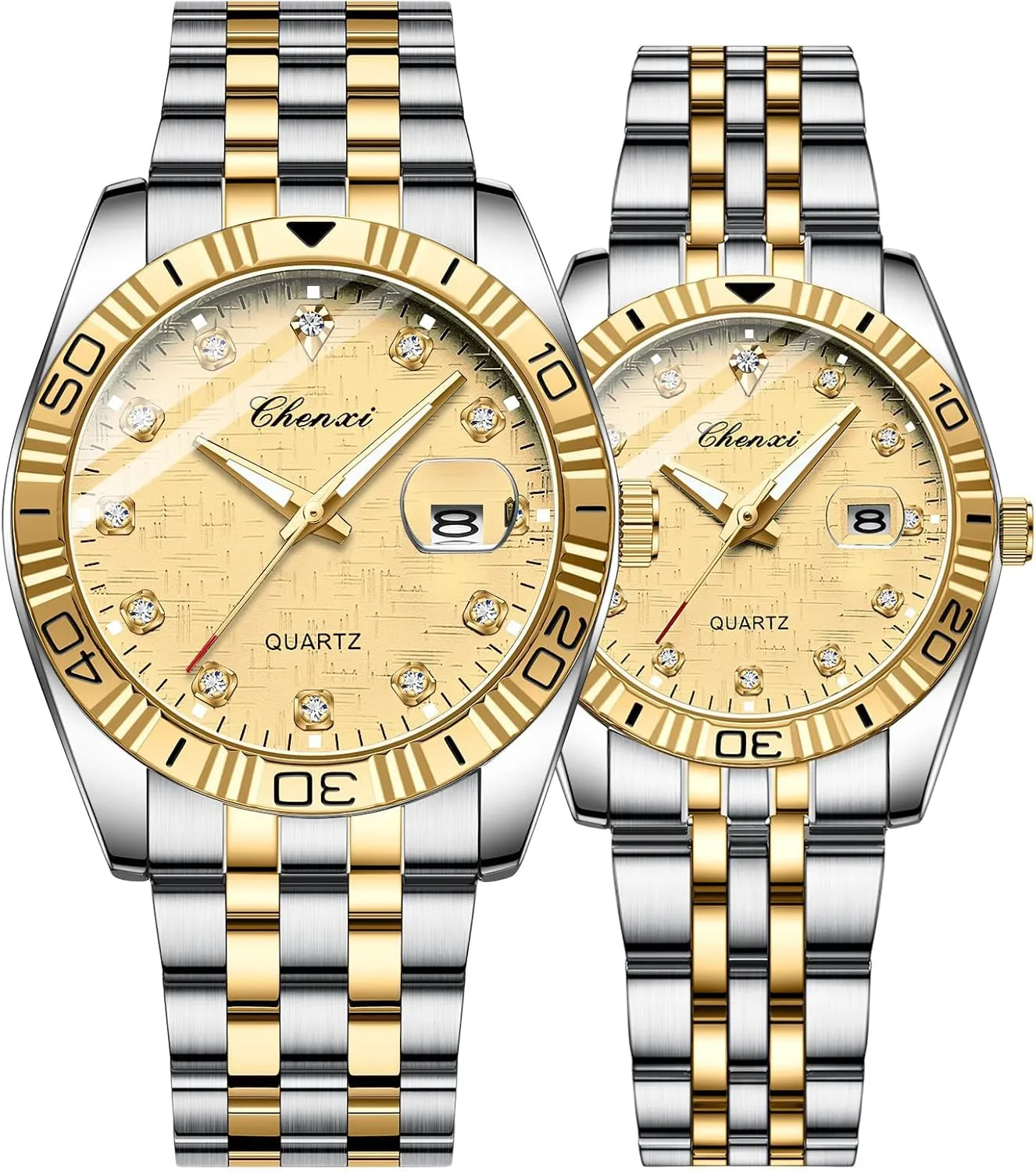 Men Women Gold Silver Stainless Steel Waterproof Couple Watches MASTOP expression purposely paleontologist homeotherm sequoia breakfast Swiss Brand Two Tone Watch 