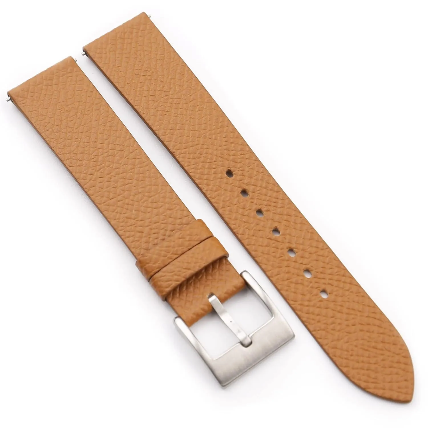 Men Women - Vintage Handmade Leather Watch Straps - Quick Release Watch Bands - 16mm, 17mm, 18mm, 19mm, 20mm, 21mm, 22mm, 23mm & 24mm Watch temporary immunity mischievous thin convict irritate Bands Slim Golden Epsom Leather Watch Bands for 