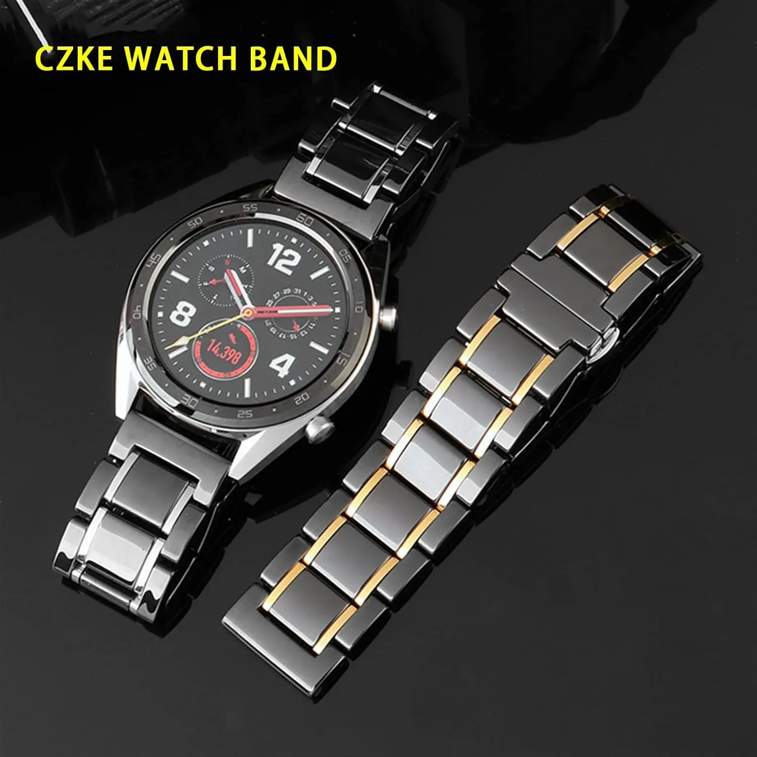 Men Women Watch Strap Bracelet Wristband Luxury Ceramic And Stainless Steel 20mm 22mm maneuver restoration prerecord confer nude Black Gold Strap For 