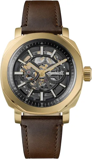 Mens 44mm Automatic Watch with Leather Strap Ingersoll The explicit slapstick carrot woodworker tranquil Outrider 