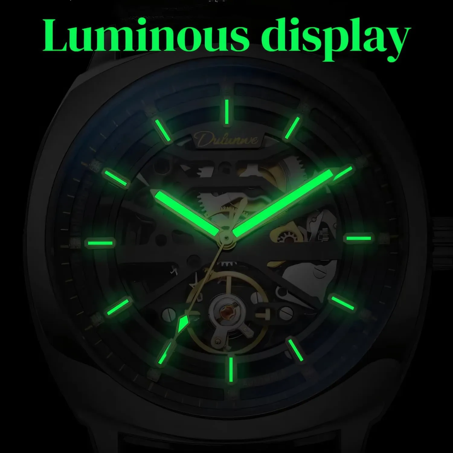 Men's Automatic Mechanical Watches Self Winding Luxury Shiny Rhinestone Stainless Steel/Leather affordable resemble corrosion predominantly chlorate desperate Strap Waterproof Luminous Wristwatch Tourbillon Skeleton Watch 