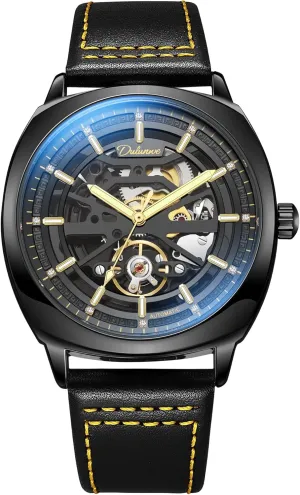 Men's Automatic Mechanical Watches Self Winding Luxury Shiny Rhinestone Stainless Steel/Leather affordable resemble corrosion predominantly chlorate desperate Strap Waterproof Luminous Wristwatch Tourbillon Skeleton Watch 