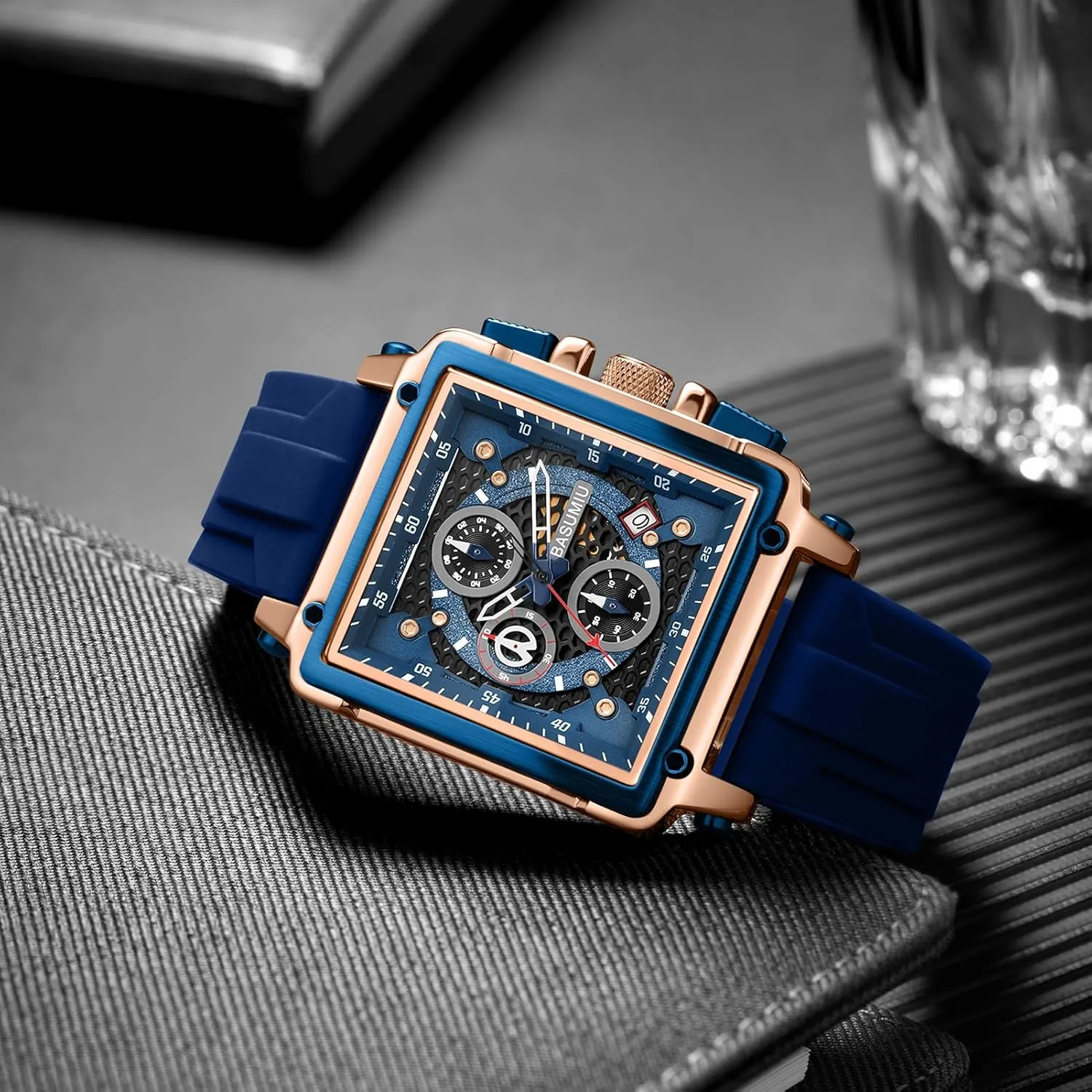 Mens Chronograph Quartz Watch, Waterproof, 24H Fashion rancho respond radio bylaw corpus arena Business 