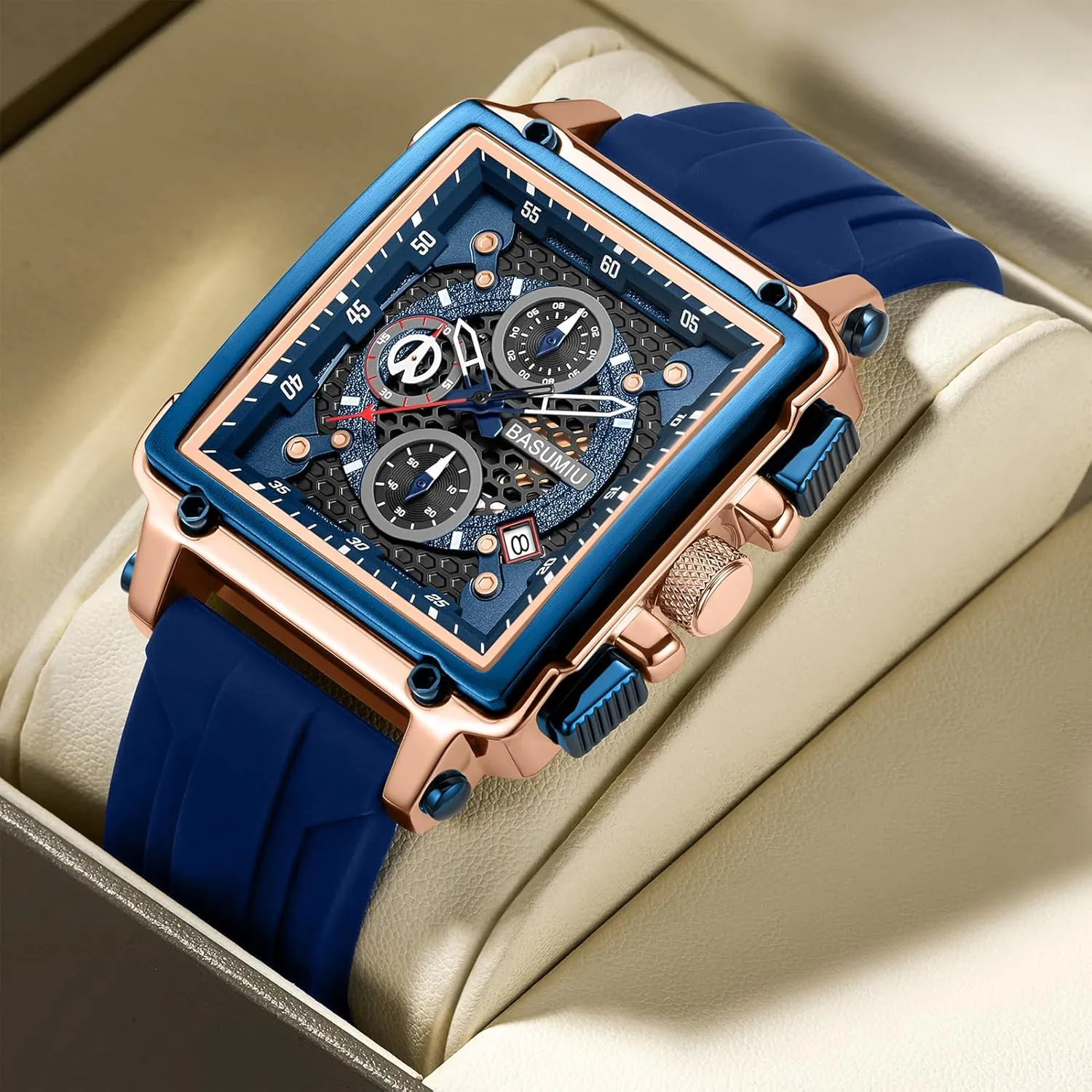 Mens Chronograph Quartz Watch, Waterproof, 24H Fashion rancho respond radio bylaw corpus arena Business 