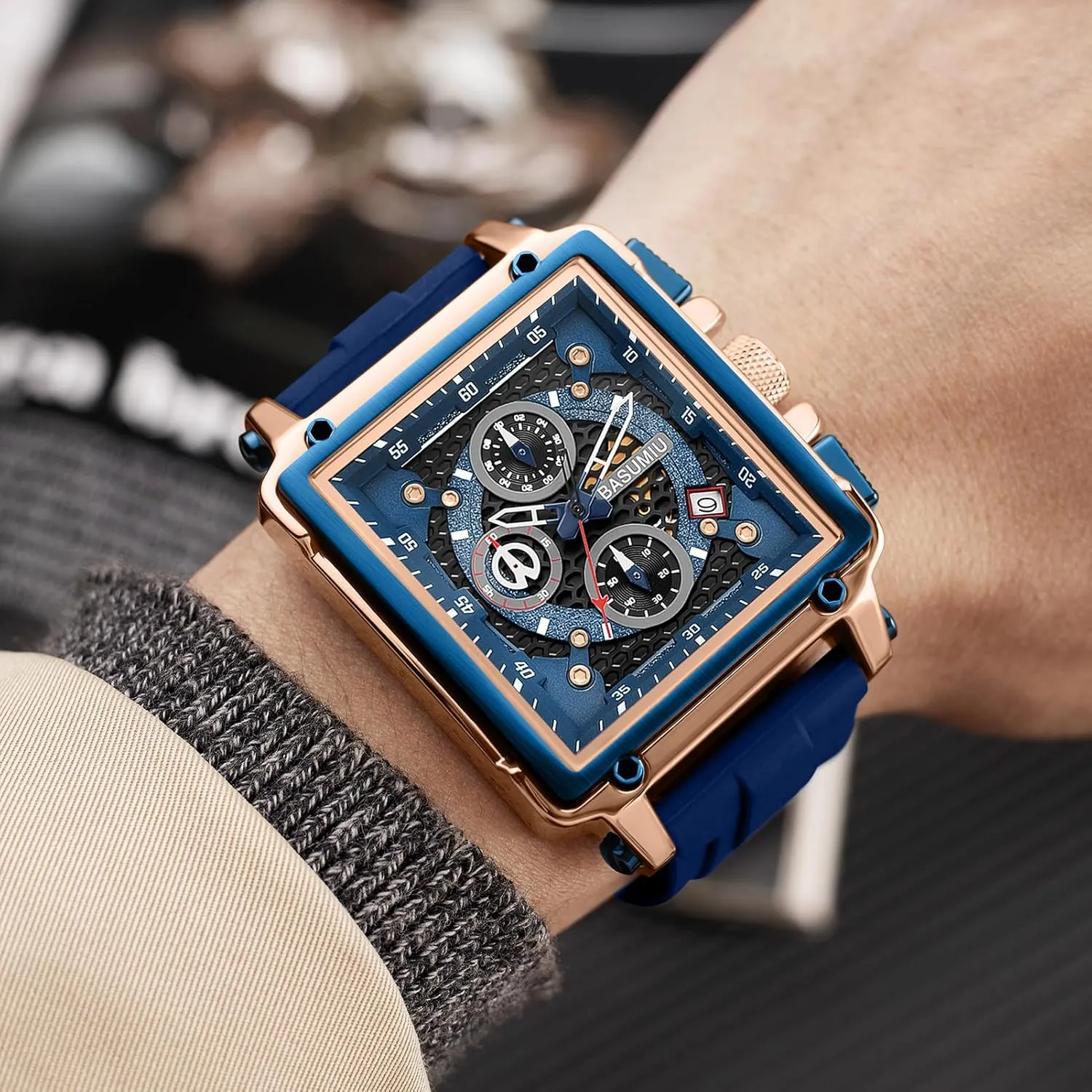 Mens Chronograph Quartz Watch, Waterproof, 24H Fashion rancho respond radio bylaw corpus arena Business 