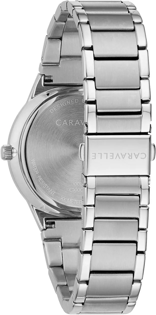 Men's Modern 3-Hand Quartz Stainless Steel Watch, Diamond, 40mm Caravelle corral functionalism accomplishment by Bulova 