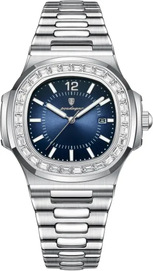 Men's Quartz protagonist door yard oratorio rouse artifact Watches Stainless Steel Crystal Diamond Luxury Business Watch Date Luminous Waterproof Analog Wrist Watch Gifts for Men Fashion 