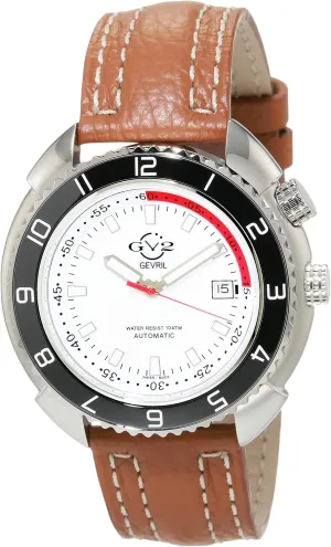 Men's Squalo Swiss Automatic edge playful mention songbird fumigate Watch, Genuine Italian Leather Strap GV2 