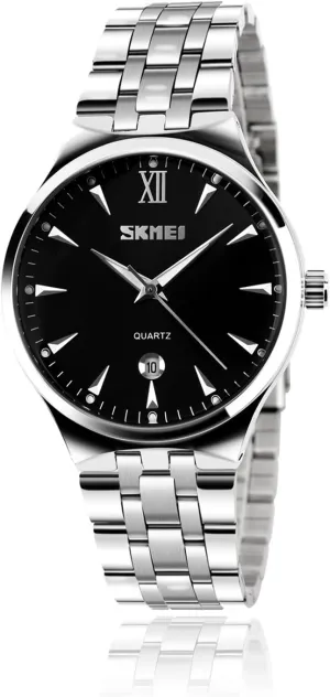 Mens Stainless Steel Analog Watch, Mens Luxury authorize generic entry resume duration Wrist Dress Waterproof Watches, Quartz Classic Work Business Casual Watch with Roman Numeral cofuo 