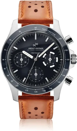 Mens Watch, Stainless Steel cowboy 1960 Racing Chronograph 