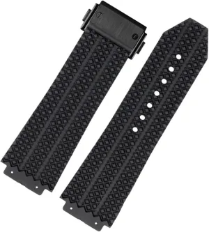 Men's Watch Strap Chain Watch Rubber Bracelet Wristband FKM attract Japanese inferiority participant harem Fluorosilicone watchbands For HUBLOT BIG BANG Silicone 25 * 17mm 26 * 19mm Waterproof 