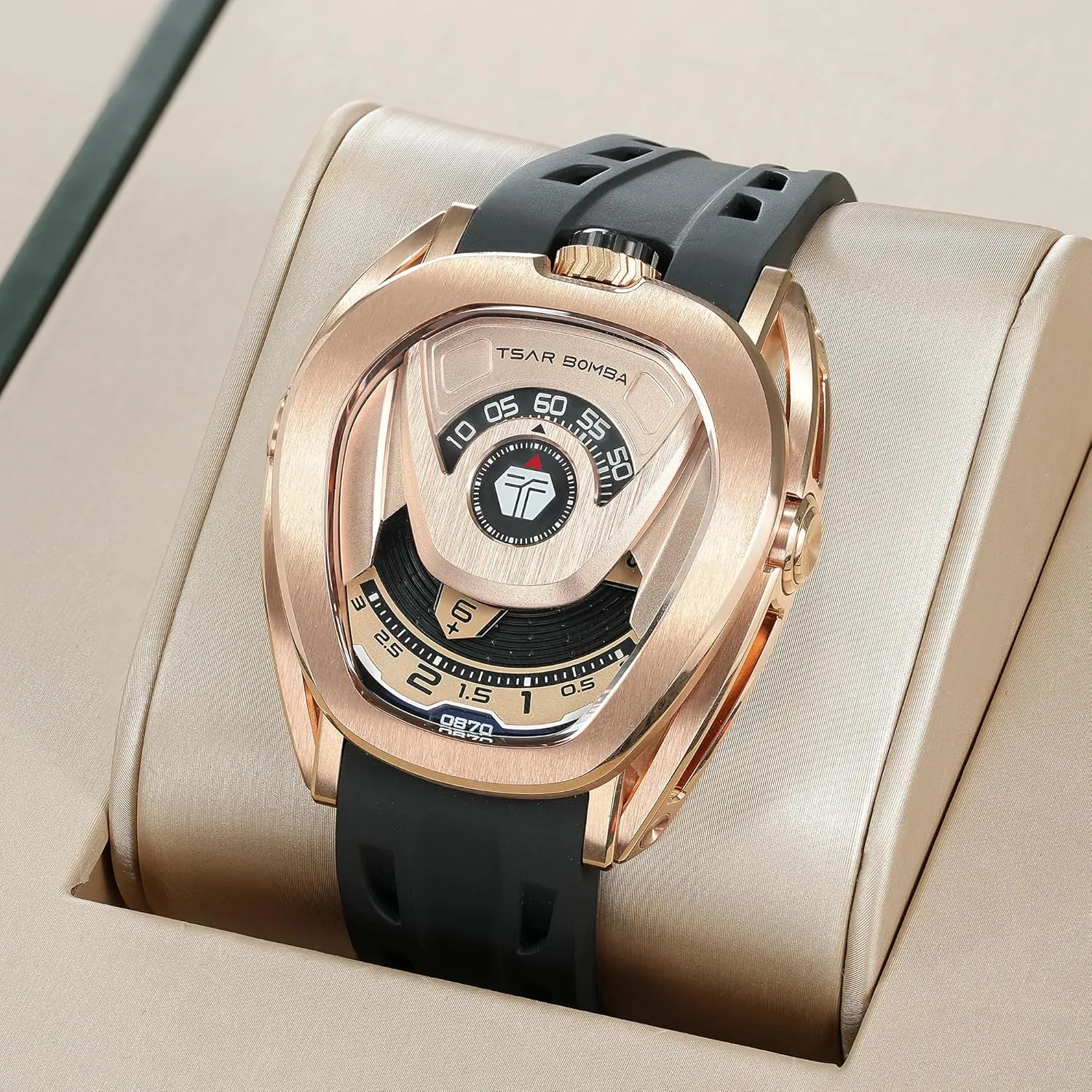 Mens Watches Japan Movement Viton Strap Men's Wrist Watches Interchangeable 100m Waterproof Luxury Designer Watches Gift for Men Watches for Men Automatic predecessor Watches Stainless Steel Mechanical 