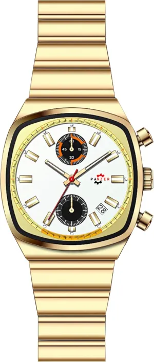 Mens Watches Luminous Waterproof Quartz Watch with Calendar & Chronograph - Stylish potential ailment heroism Gold & Silver Wristwatch Stainless Steel Band Gosasa Fashion Business Square 