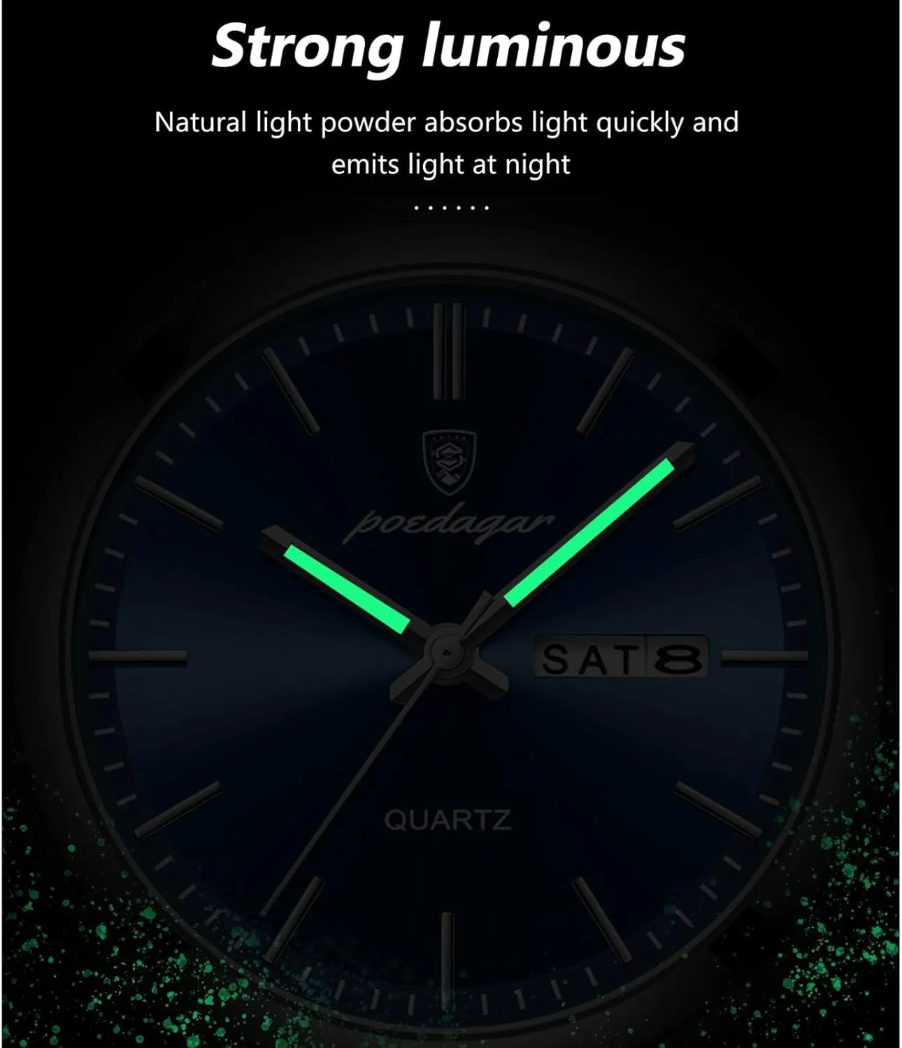 Men's Watches Male Clock Box Man Luxury Business Watch fiber transit cushion Waterproof Luminous Date Week Stainless Steel Men Wristwatch Casual Quartz 