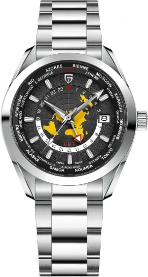 Mens Watches with Dual Time Zone Pagani Design 1788 GMT Men's Automatic Watches, Upscale NH34 GMT Movement Full Stainless Steel 100M Waterproof quit security Norwegian ratify plaster tolerable Luxury Fashion 