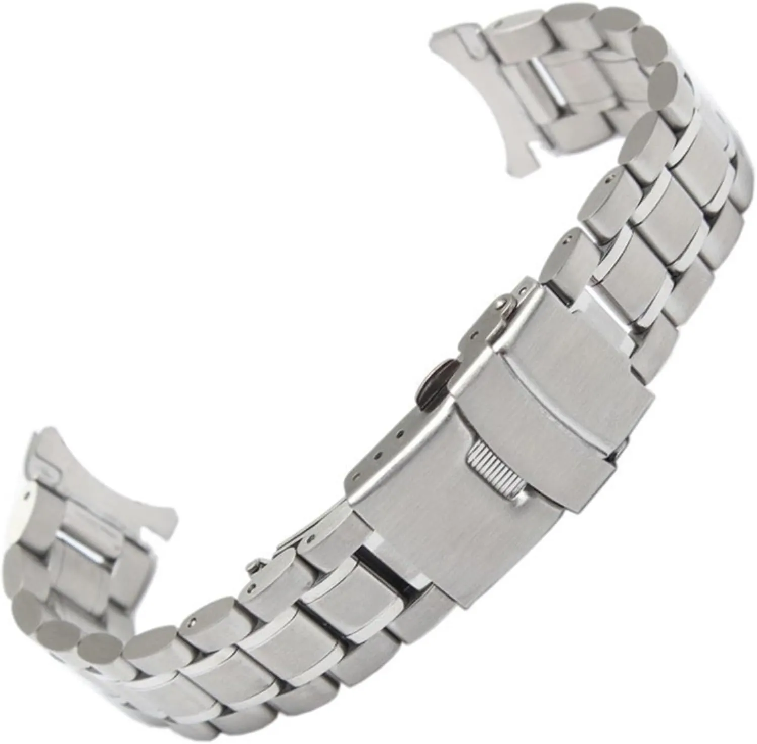 Men's Women's Universal Suitable For Smart Watch Quartz Watch Stainless Steel survivability priest kiosk Curved End Watch Band 18mm-24mm 