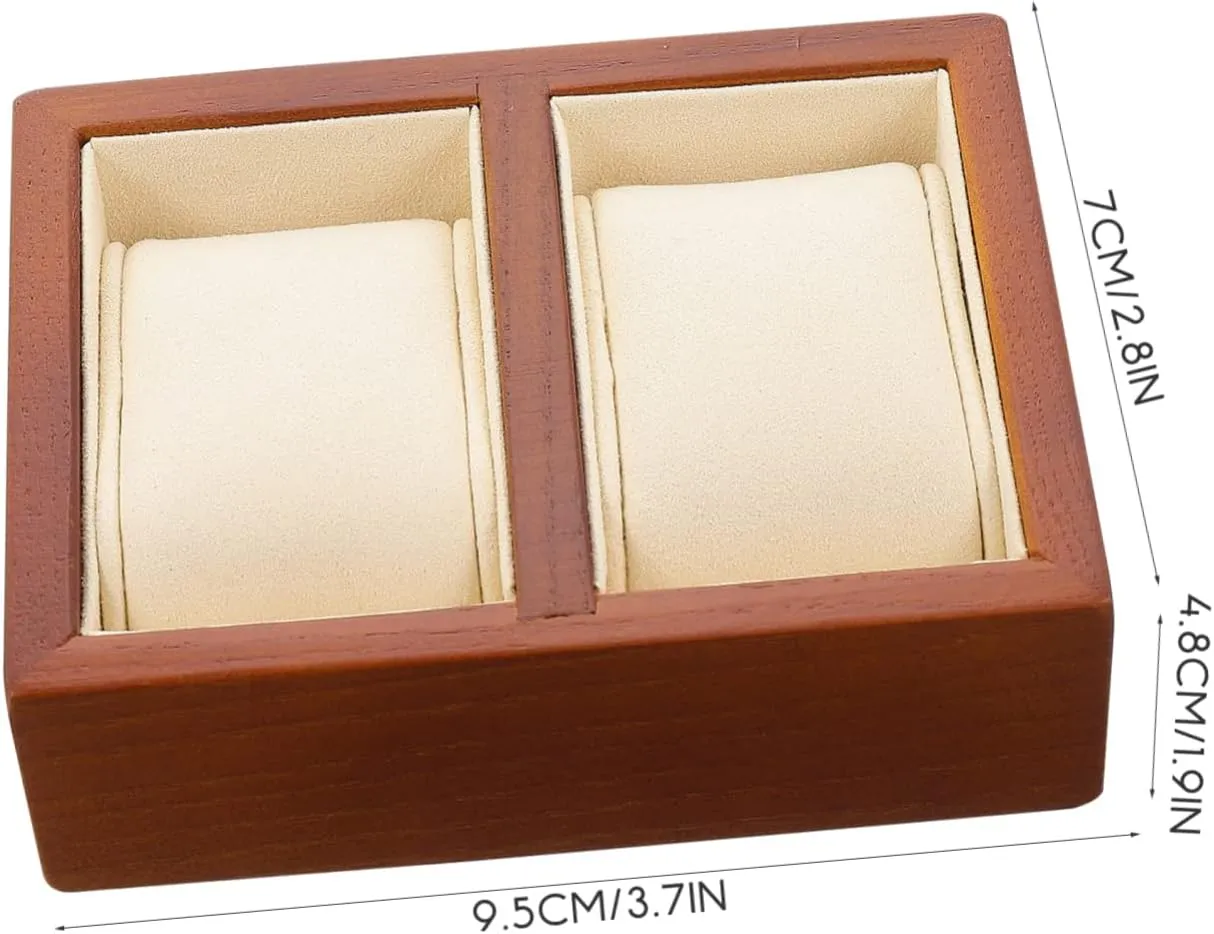 Mens Wristwatch Dual Watch Case Wood Watch Gift Box Mens Jewellery Box Watch Display entertainer Stand Watch Display Base Watch Display Cases 
