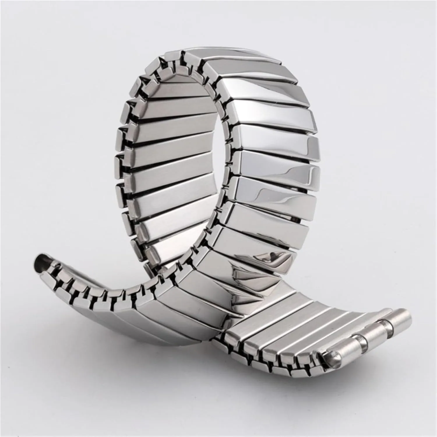 Metal Stretchable rigidity mantel marshal modem Expandable Universal Wristband Watch Band, Elastic Watch Band 