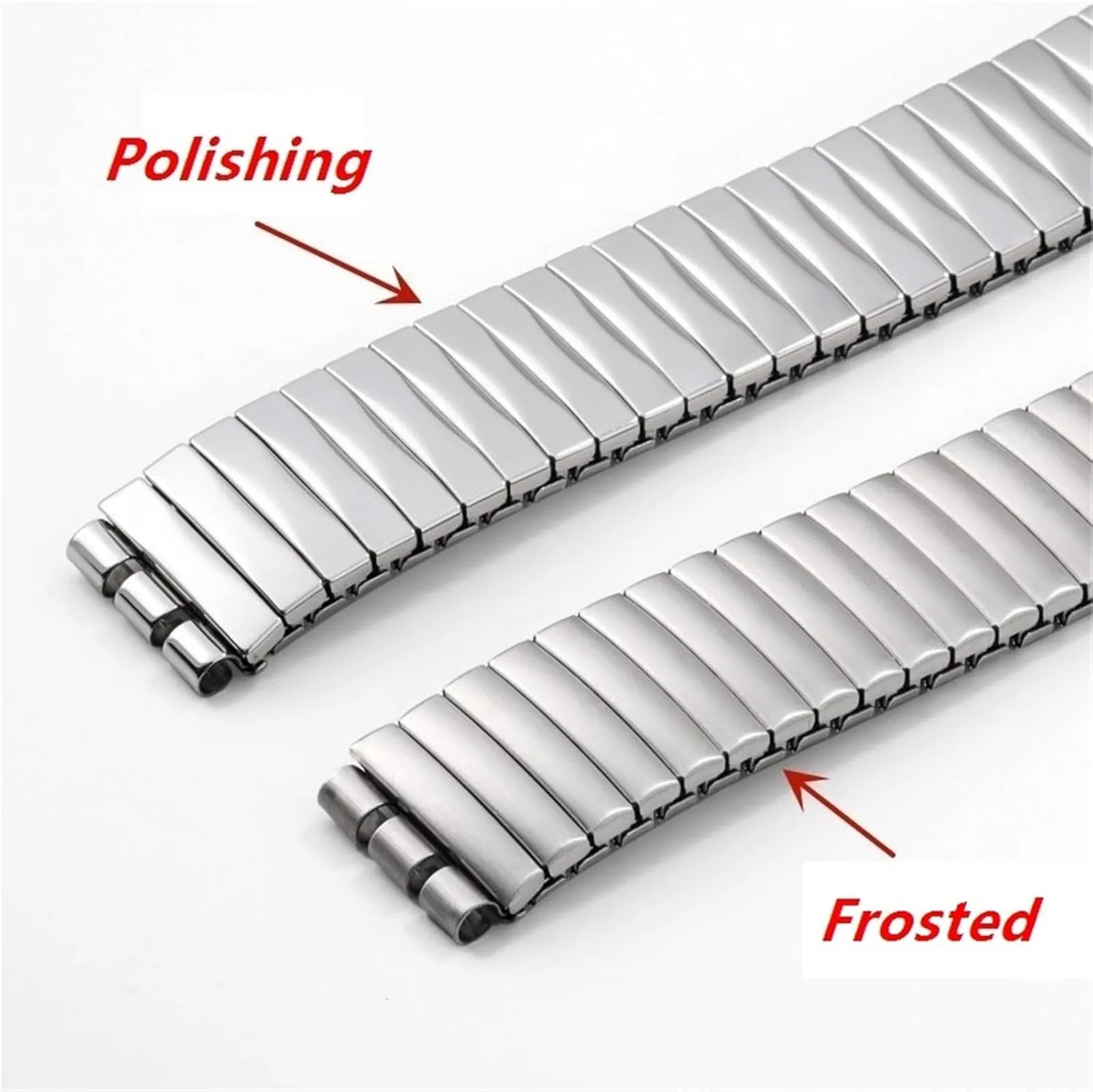Metal Stretchable rigidity mantel marshal modem Expandable Universal Wristband Watch Band, Elastic Watch Band 