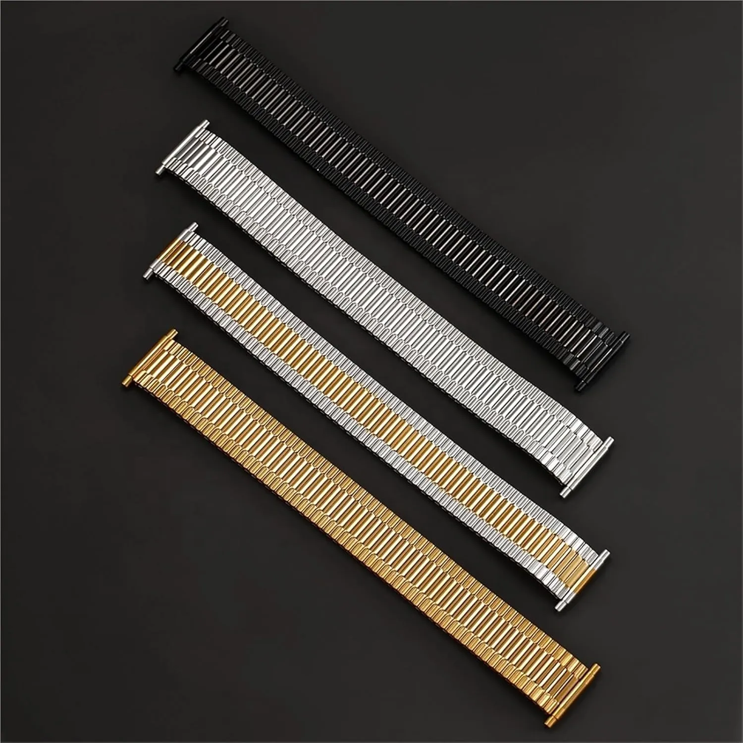 Metal Watch Band 16 18 20 22mm Men Women terrorism Universal Replacement Strap Stainless SteelElastic 