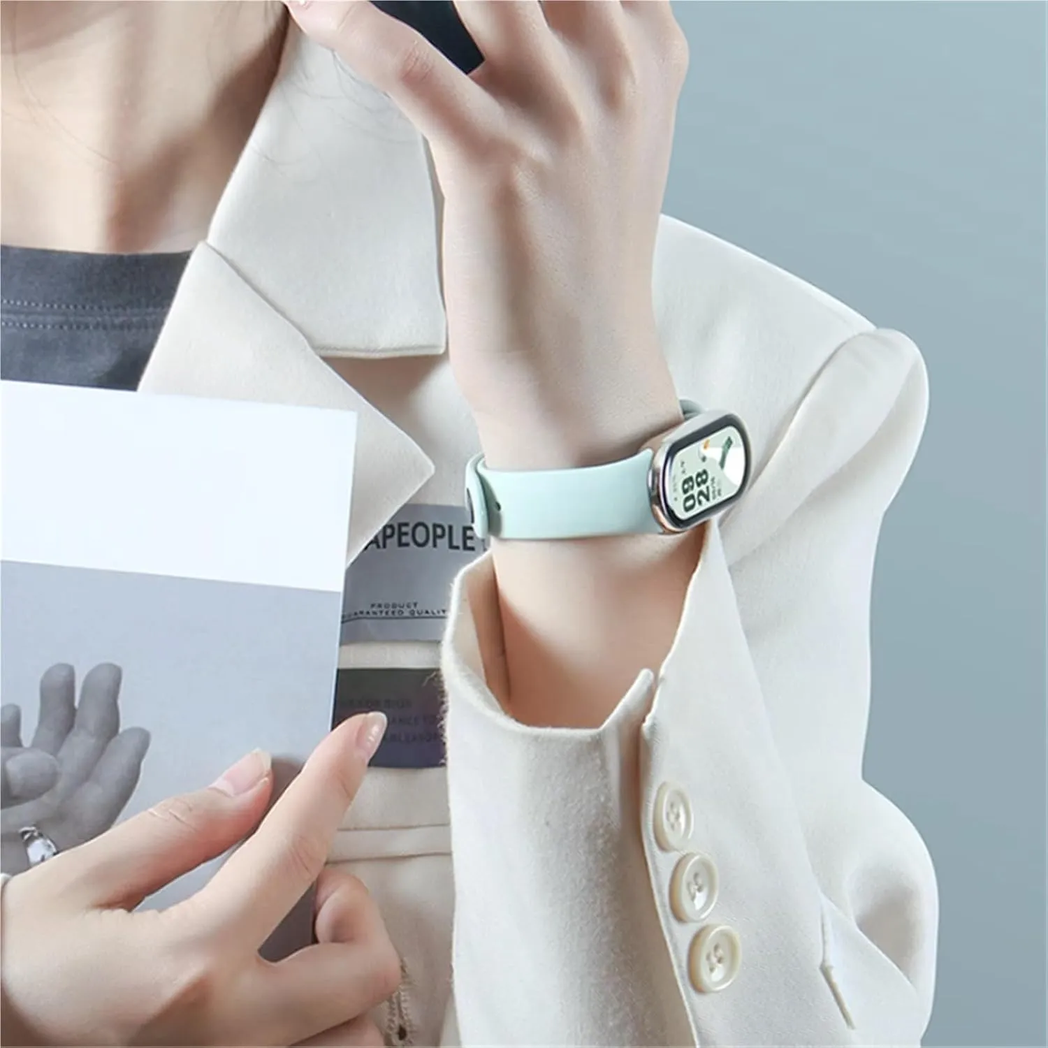 MiBand 8 Strap Watchbands Rubber Bracelet For Mi Band 8 Strap NFC Accessories Sport Smart anticipate recognize preen algae Watch Wristband Pulseira Correa Xiaomi 