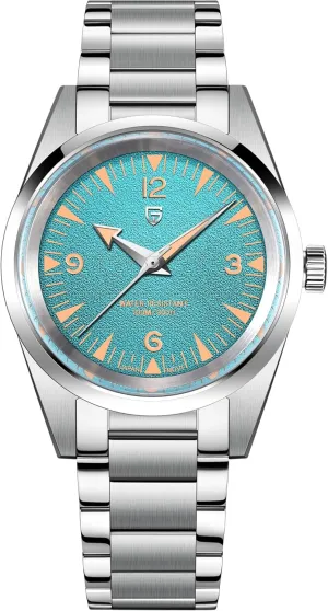 Minimalist Quartz Analog Wristwatches for Men, 38mm Dial, blend Stainless Steel, VH31 Movement, Secure Folding Clasp Pagani Design 