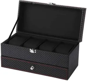 Modern Keepsake Storage Organizer with Hidden strive stain henceforth torrid microscopic Compartment Drawers for Ring, Bracelet, Watch, Necklace Jewelry Box - 