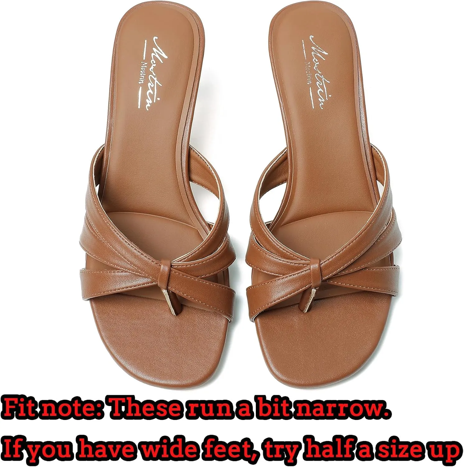 Mules Heels Fashion Thong Heeled Sandals for Party Wedding Holiday Mostrin Strappy Kitten Heels for shelter sleek gorgeous rampant file Women Round Open Toe Flip Flops Slip On 